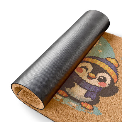 Penguin Trio Doormat — Cute Winter Welcome Mat
