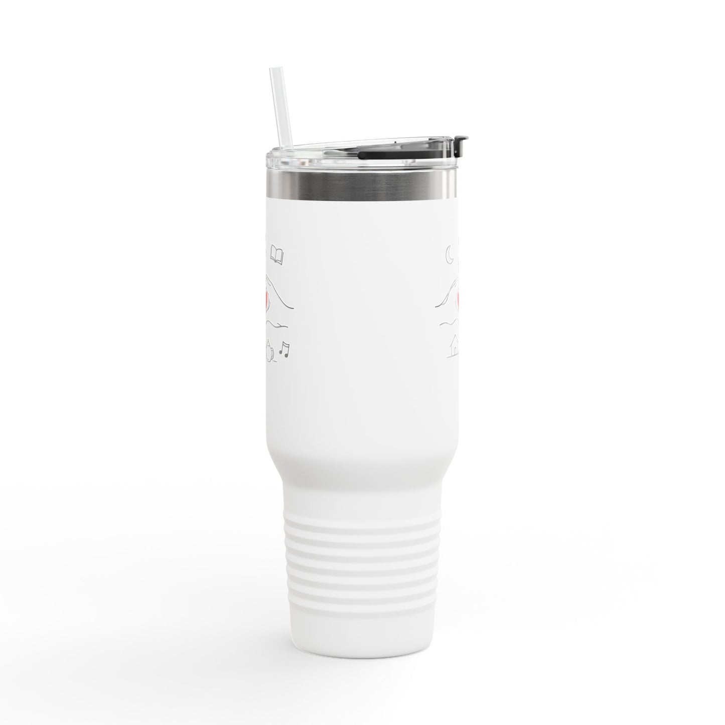 40oz Insulated Travel Mug — Heart & Home Sketch Design