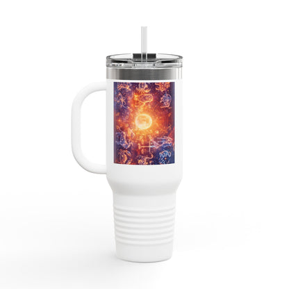 40oz Insulated Travel Mug — Cosmic Energy Zodiac Design