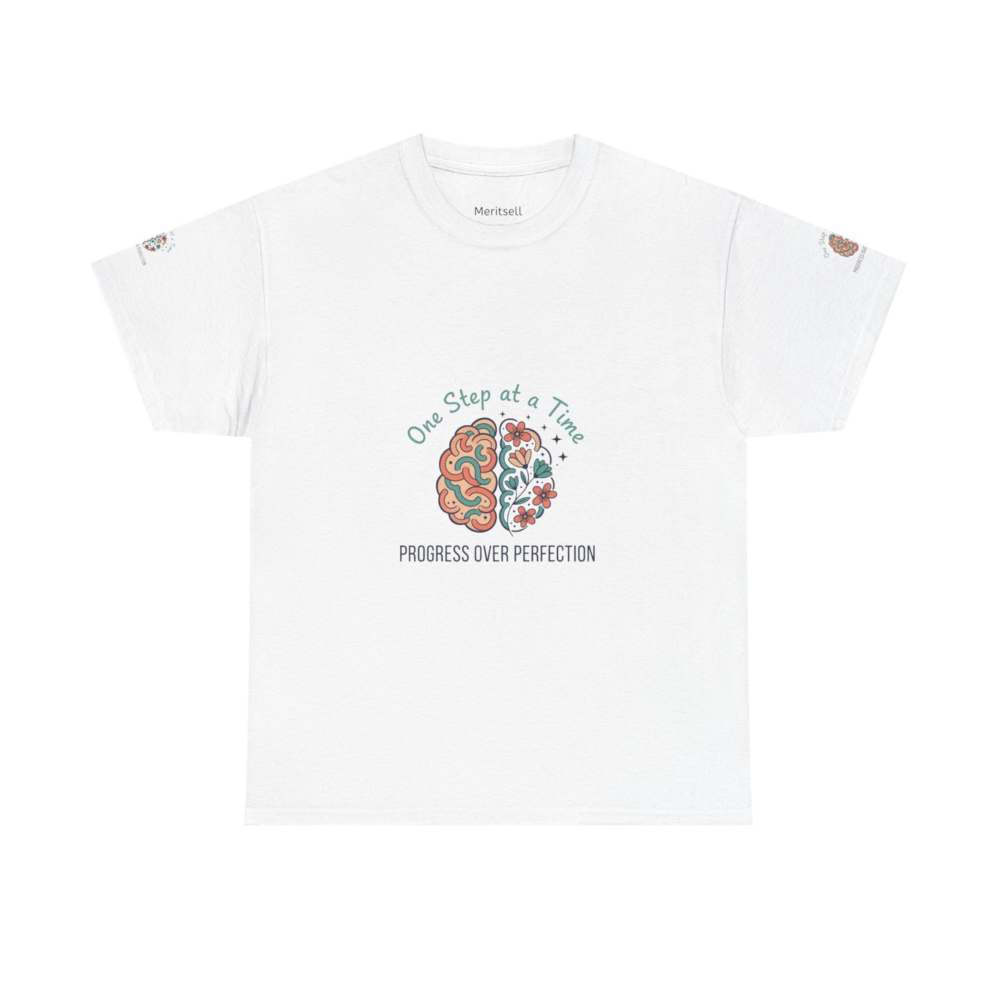 Progress Over Perfection T-Shirt — "One Step at a Time" Mental Health Awareness Tee