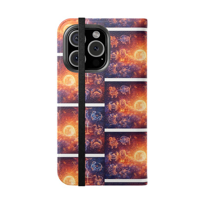 Sunrise Cosmos Flip Phone Case — Celestial Galaxy Wallet Flip Case