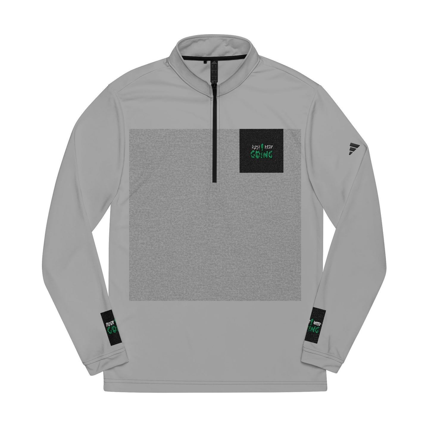 Embroidered Quarter-Zip Pullover — White Athletic Adidas Design