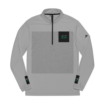 Embroidered Quarter-Zip Pullover — White Athletic Adidas Design