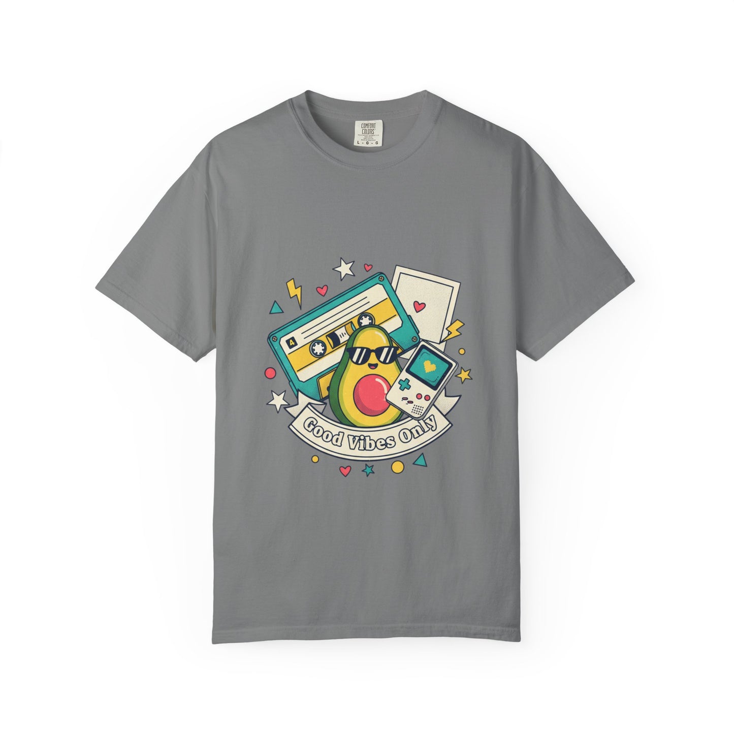 Good Vibes Only T-Shirt — Retro Cassette & Emojis Graphic Tee