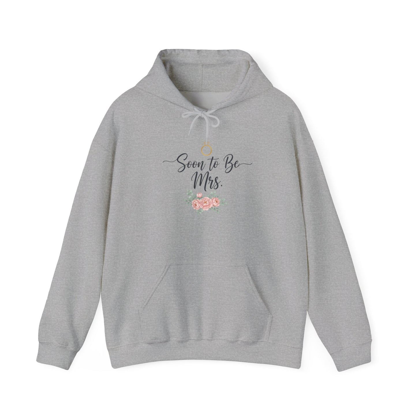 Soon to Be Mrs. Hoodie — Bridal Engagement Sweatshirt with Ring & Floral Design