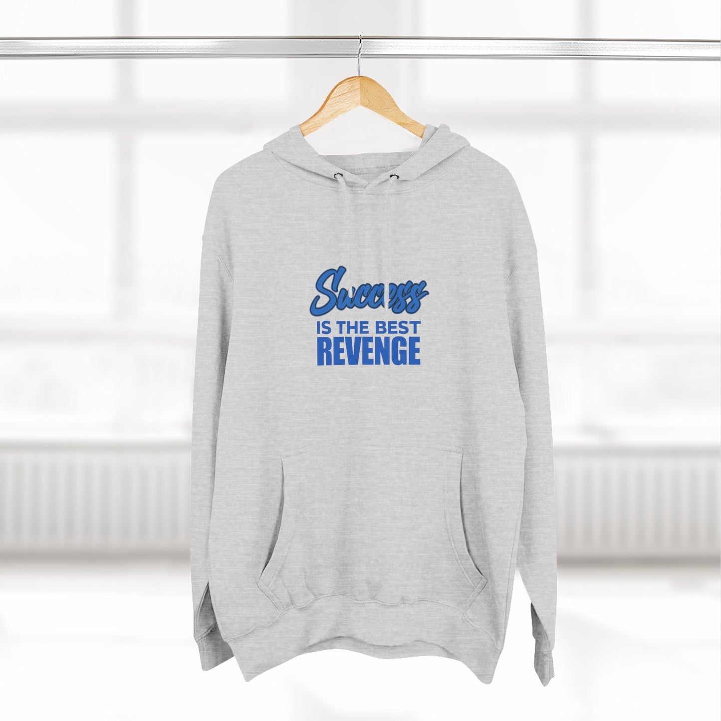Success Is the Best Revenge Hoodie — Motivational Trophy Graphic Fleece Hoodie - Merit Sell