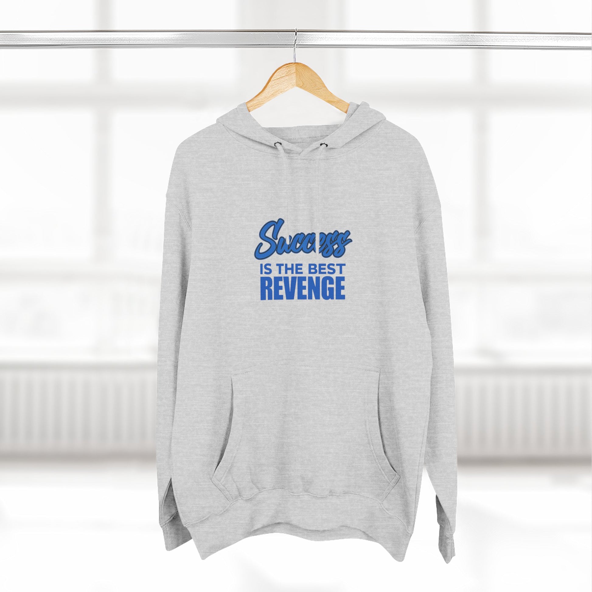 Success Is the Best Revenge Hoodie — Motivational Trophy Graphic Fleece Hoodie - Merit Sell