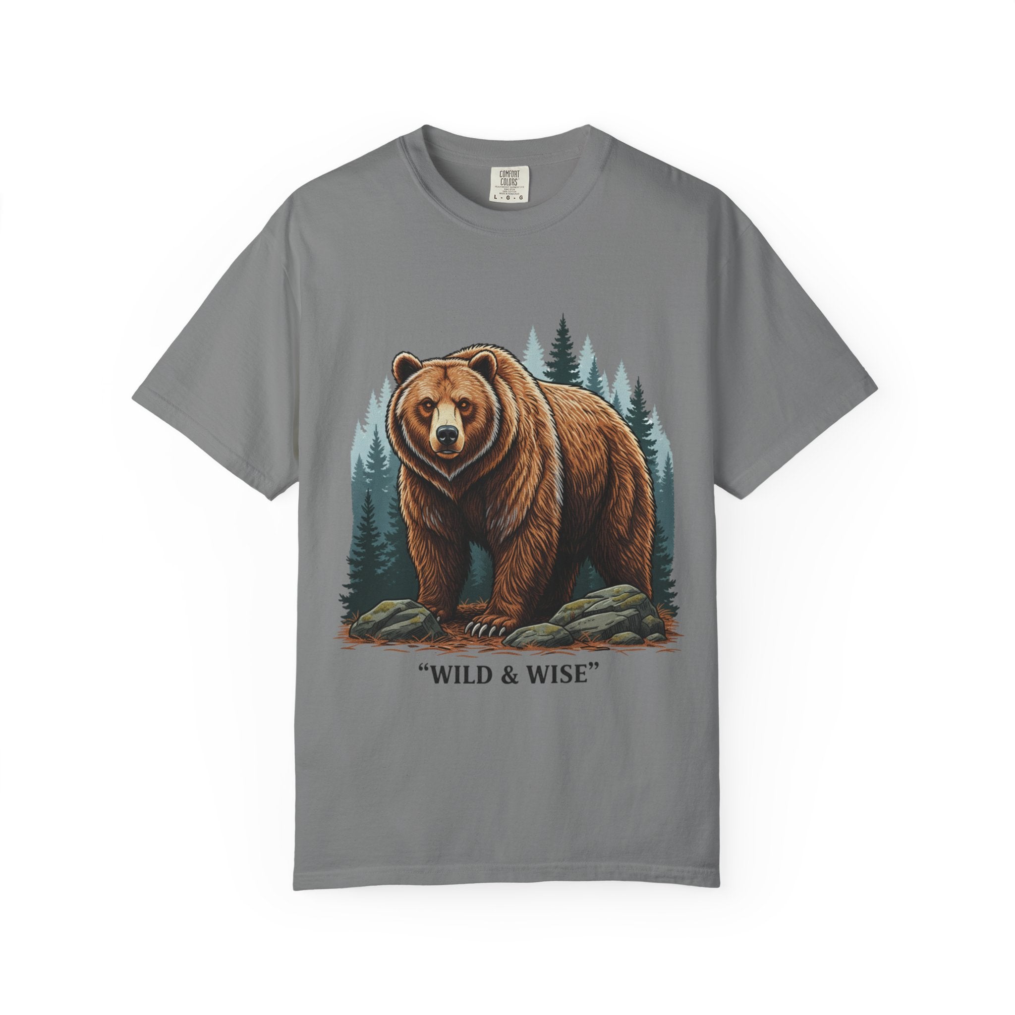 Bear Graphic T-Shirt — "Wild & Wise" Forest Adventure Tee