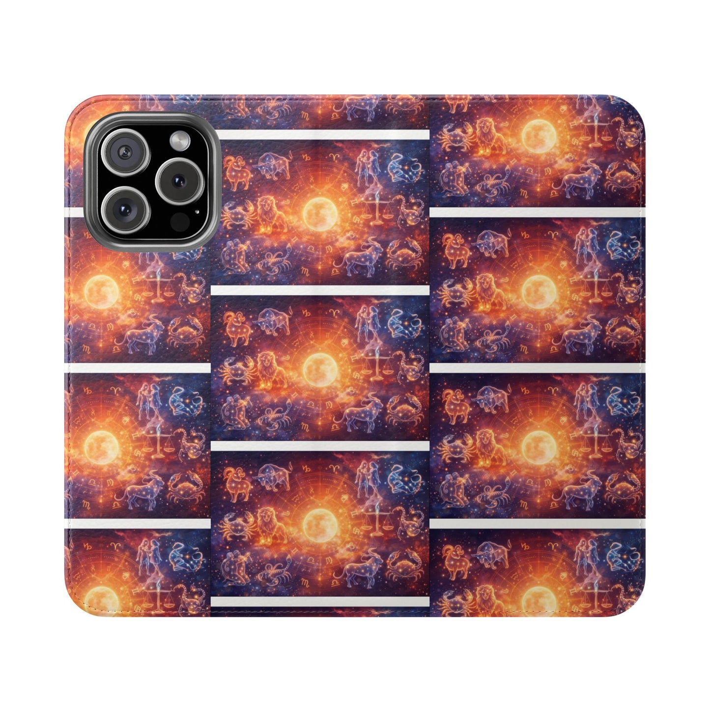Sunrise Cosmos Flip Phone Case — Celestial Galaxy Wallet Flip Case