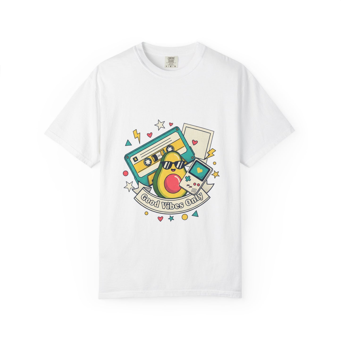 Good Vibes Only T-Shirt — Retro Cassette & Emojis Graphic Tee