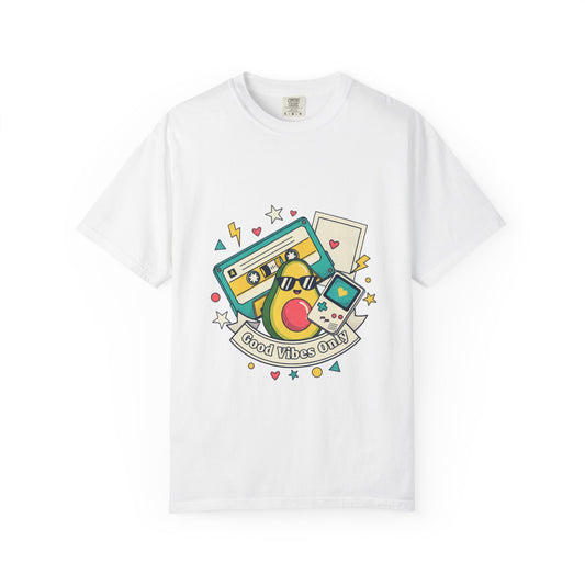 Good Vibes Only T-Shirt — Retro Cassette & Emojis Graphic Tee Merit Sell