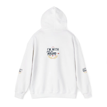 I'm With Him Hoodie — Couples Arrow Design