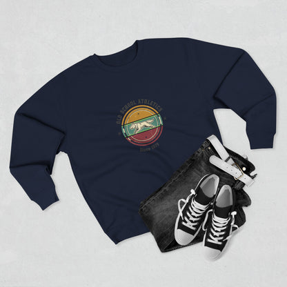 Vintage Surf Crewneck Sweatshirt — "Old School Athletics" Graphic