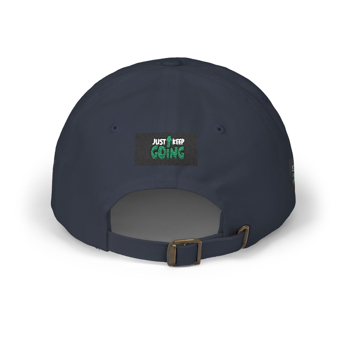 Dad Cap — "Just Keep Going" Embroidered Motivational Hat