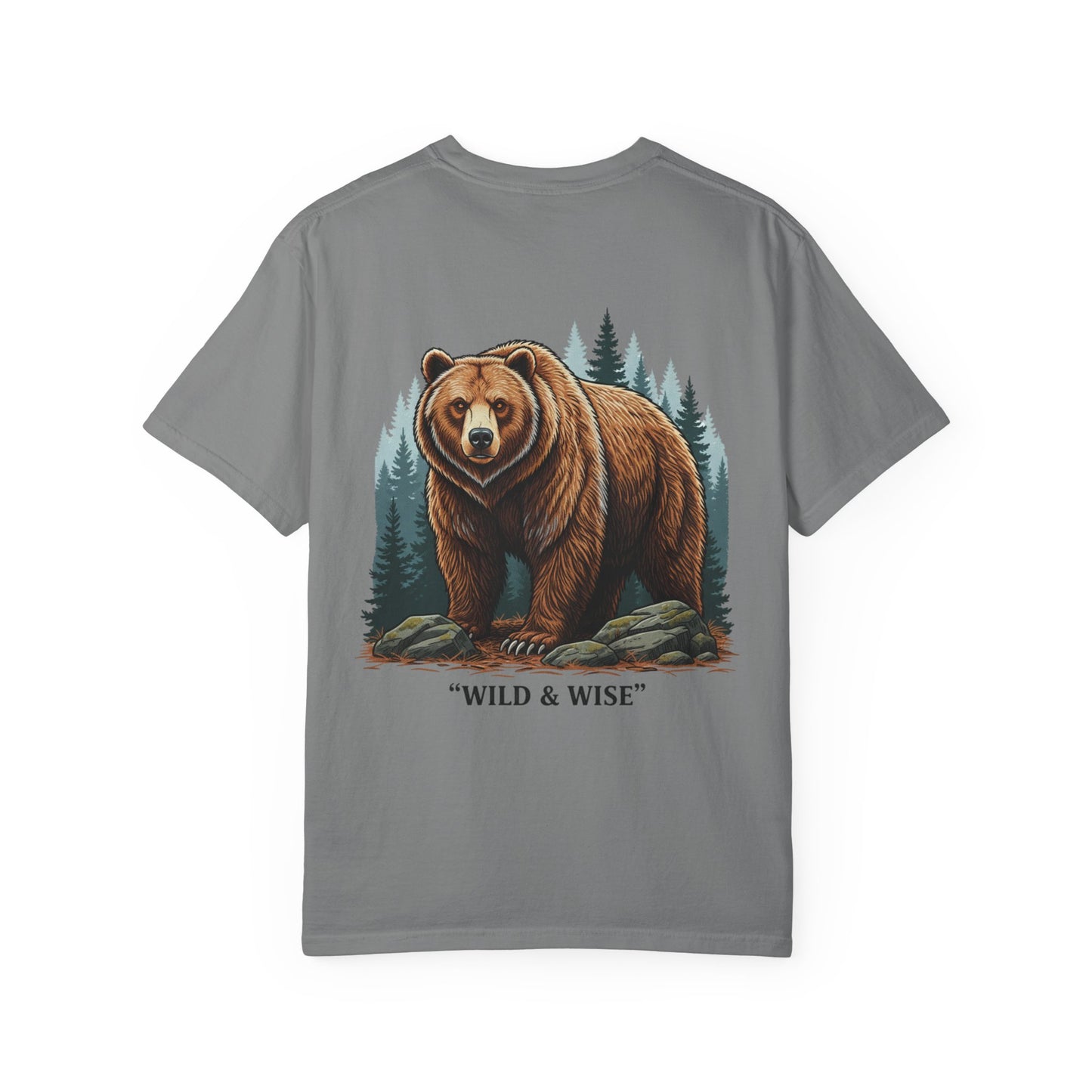 Bear Graphic T-Shirt — "Wild & Wise" Forest Adventure Tee