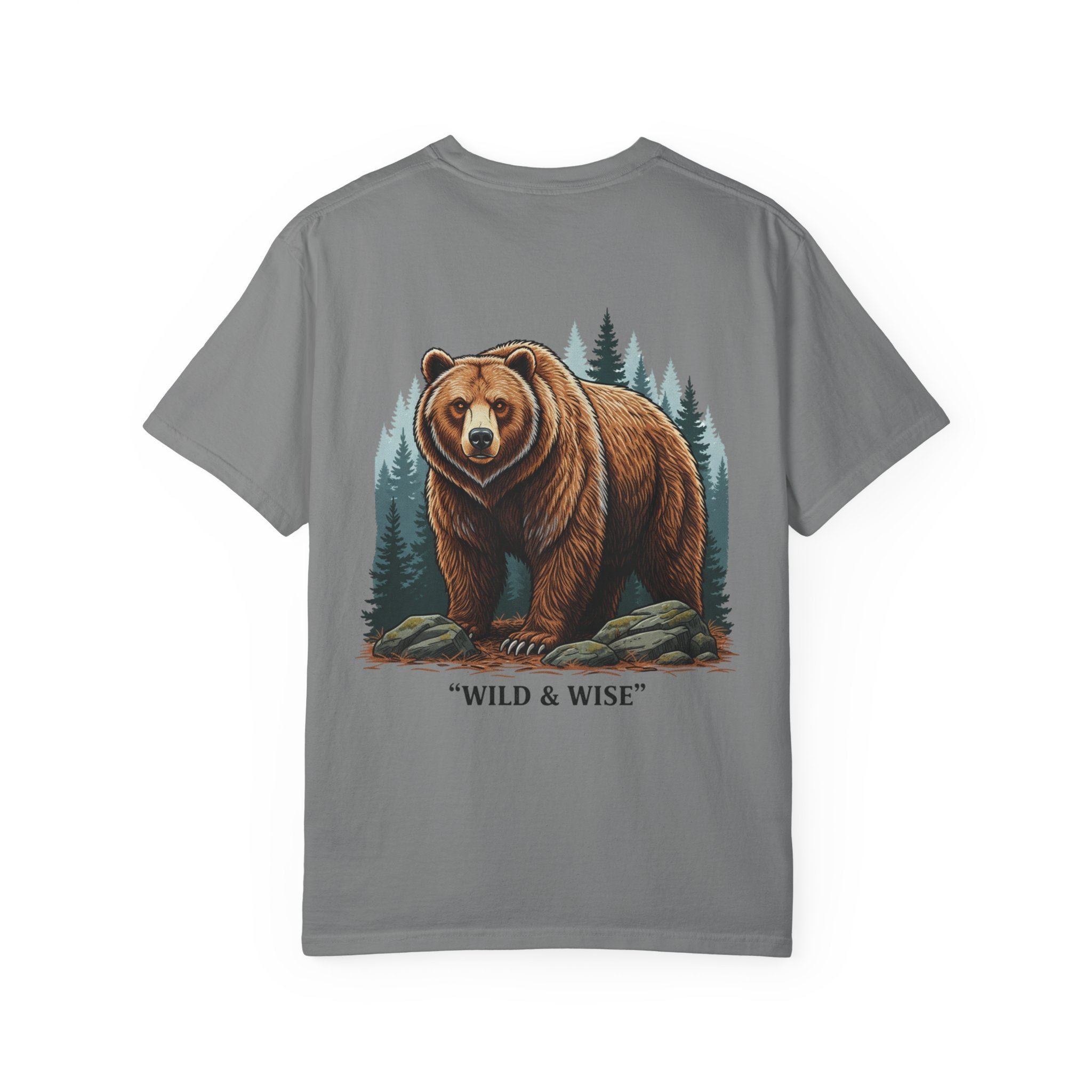 Bear Graphic T-Shirt — "Wild & Wise" Forest Adventure Tee