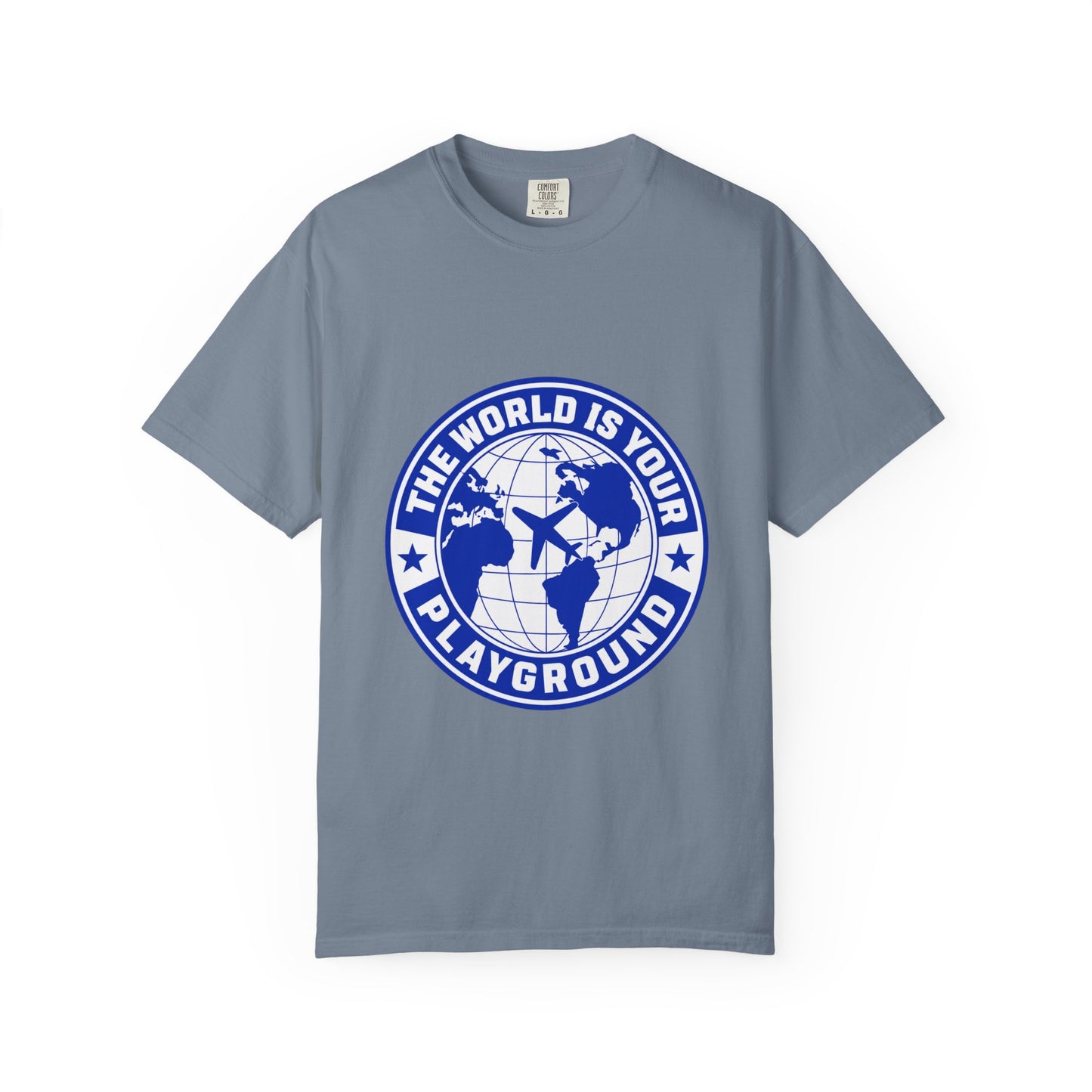 The World Is Your Playground T-Shirt — Travel Globe Graphic Tee - Merit Sell