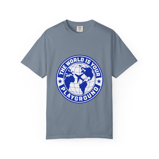 The World Is Your Playground T-Shirt — Travel Globe Graphic Tee - Merit Sell