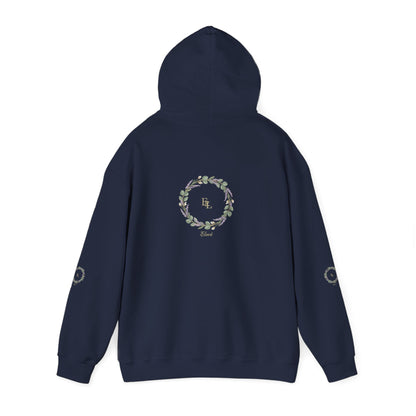 Floral Wreath 'Love' Hoodie — Cozy Botanical Pullover