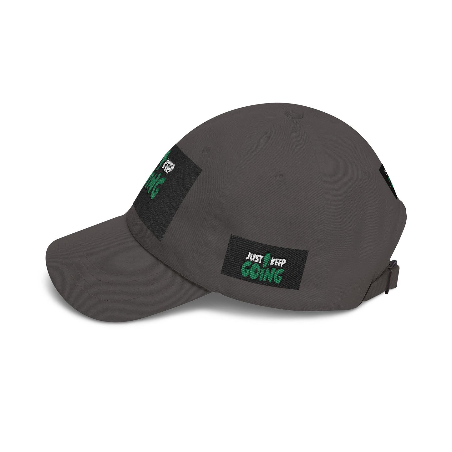 Dad Cap — "Just Keep Going" Embroidered Motivational Hat