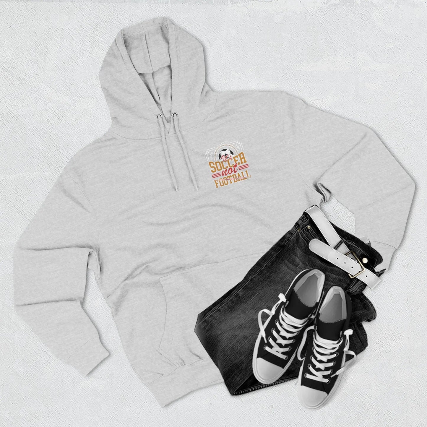 Soccer Not Football Hoodie — Retro Soccer Graphic Fleece Pullover - Merit Sell