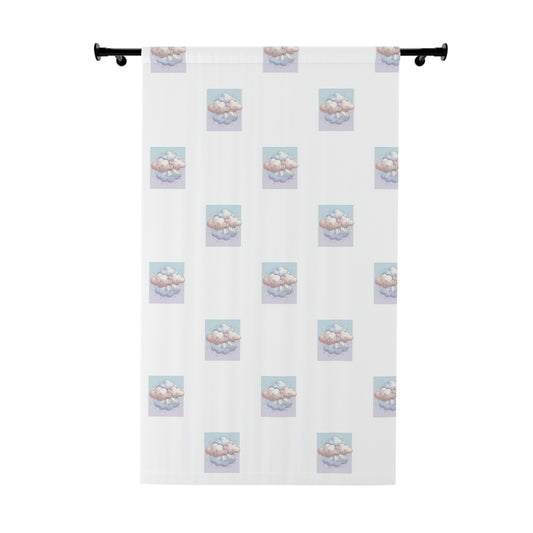 Cloudy Dreams Window Curtain – Pastel Cloud Pattern Single Panel Merit Sell
