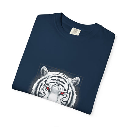 Fearless White Tiger T-Shirt — Bold Graphic Tee with 'FEARLESS' Text