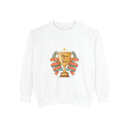 Sweatshirt — "Mom of the Year" Trophy Graphic Crewneck