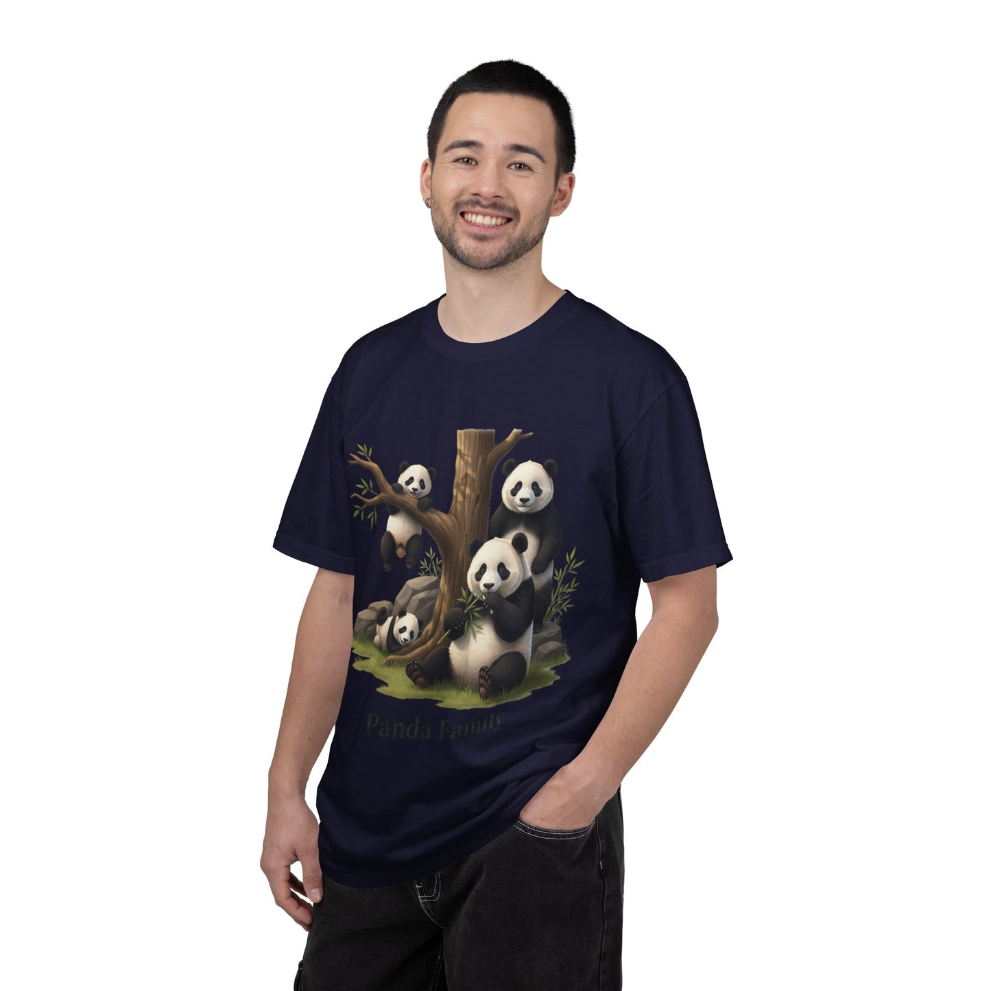 Panda Family T-Shirt — Cute Bamboo Panda Crew Tee