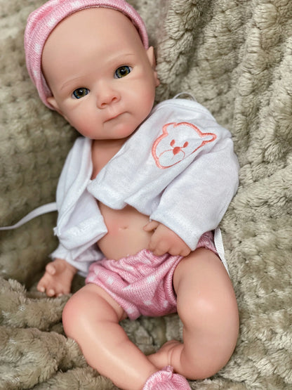 13Inch Cute Girl Bettie Reborn Dolls Open Mouth Whole Body Soft Solid Silicone Painted Reborn Baby Doll Toys Corpo De Silicone - Merit Sell