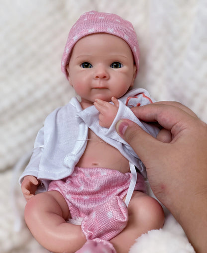 13Inch Cute Girl Bettie Reborn Dolls Open Mouth Whole Body Soft Solid Silicone Painted Reborn Baby Doll Toys Corpo De Silicone - Merit Sell