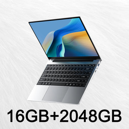 14.1" Ultra-Slim Laptop 16GB RAM 2TB SSD Intel CPU Windows 11 Pro FHD Anti-Glare Multilingual Office/Study PC - Merit Sell