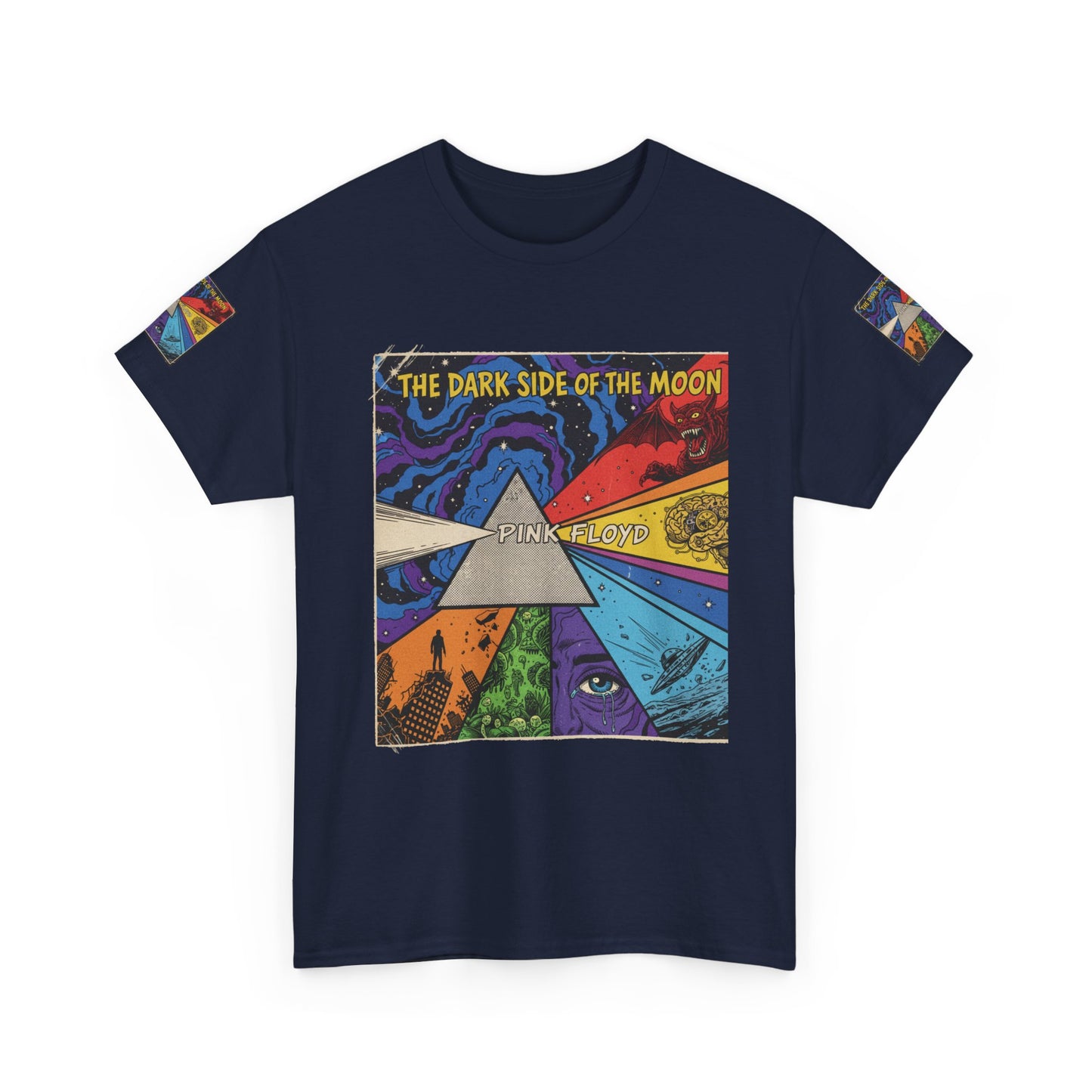 Retro Psychedelic 'The Dark Side of the Moon' Tee