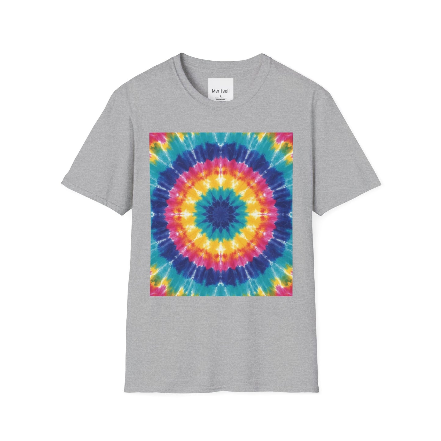 Tie-Dye Mandala T-Shirt — Colorful Retro Festival Tee