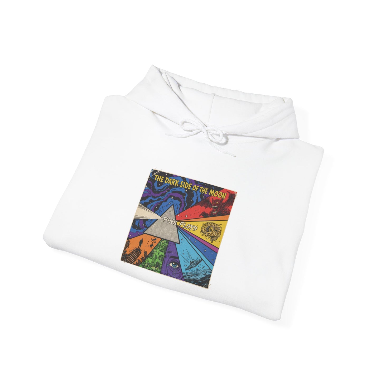 Psychedelic Prism Hoodie — Colorful Surreal Art Pullover