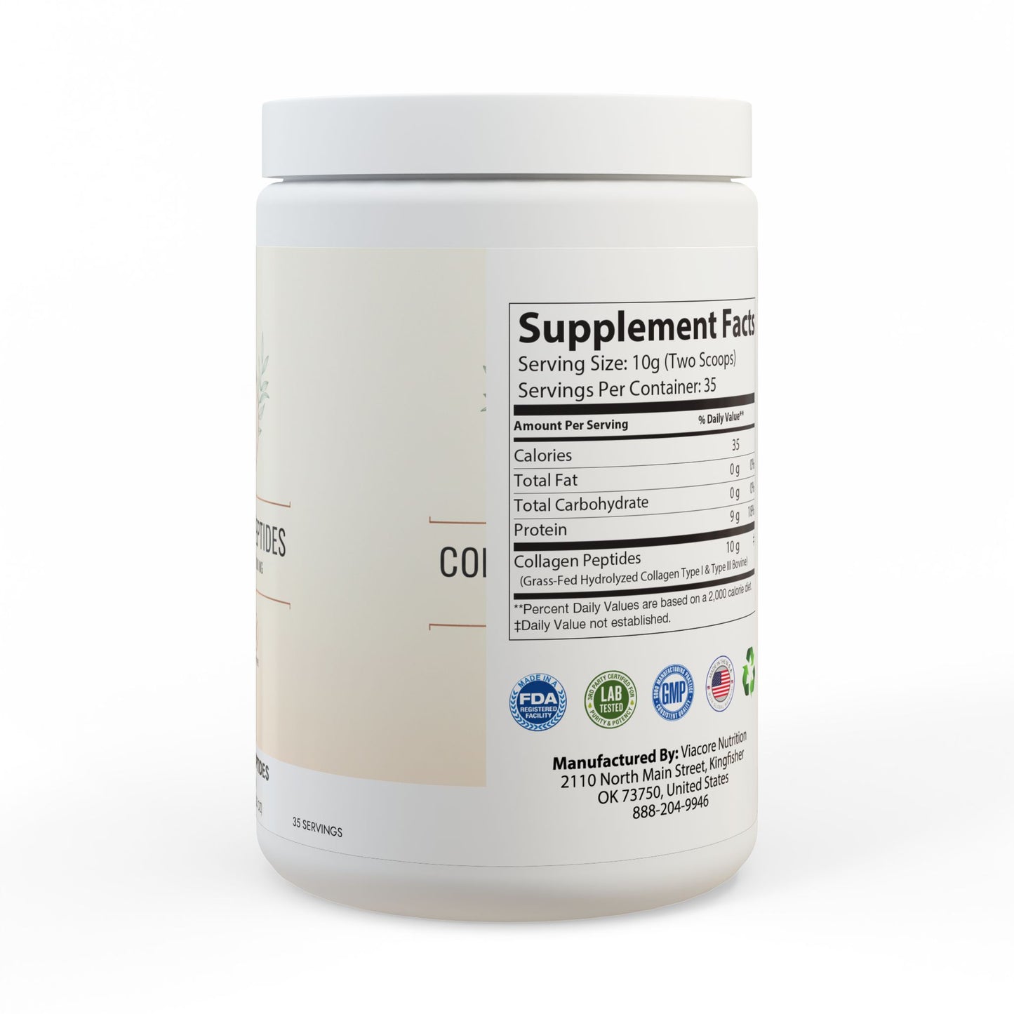 Collagen Peptides Type I & III Supplement (350g, 12.3oz)
