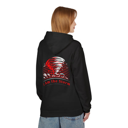 I Am the Storm Hoodie — Red Tornado Graphic Hoodie