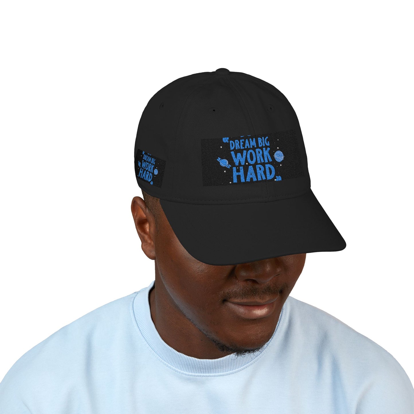 Organic Embroidered Baseball Cap — Dream Big Work Hard