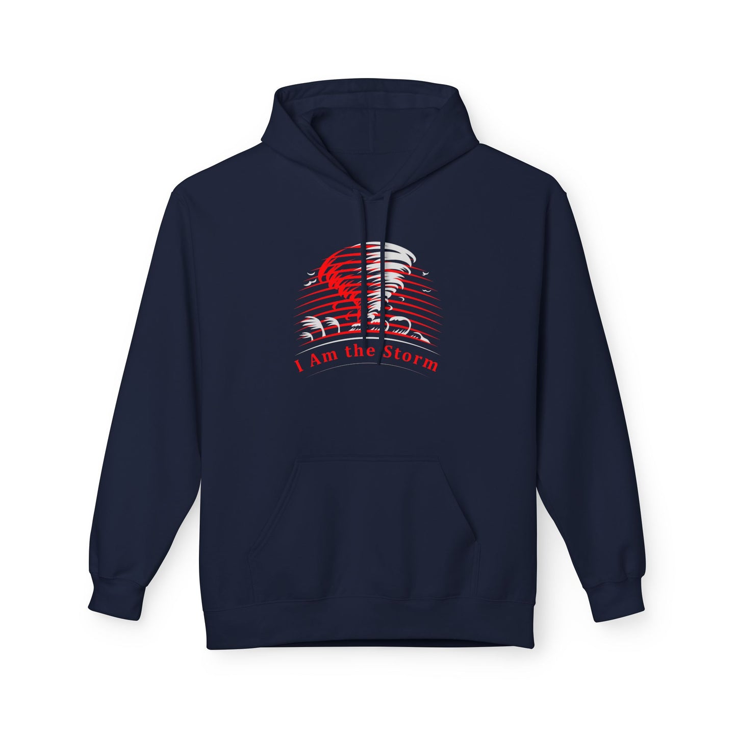 I Am the Storm Hoodie — Red Tornado Graphic Hoodie