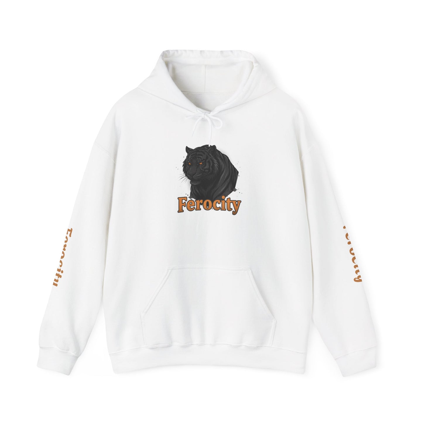Ferocity Panther Hoodie — Black Big Cat Graphic Hooded Sweatshirt