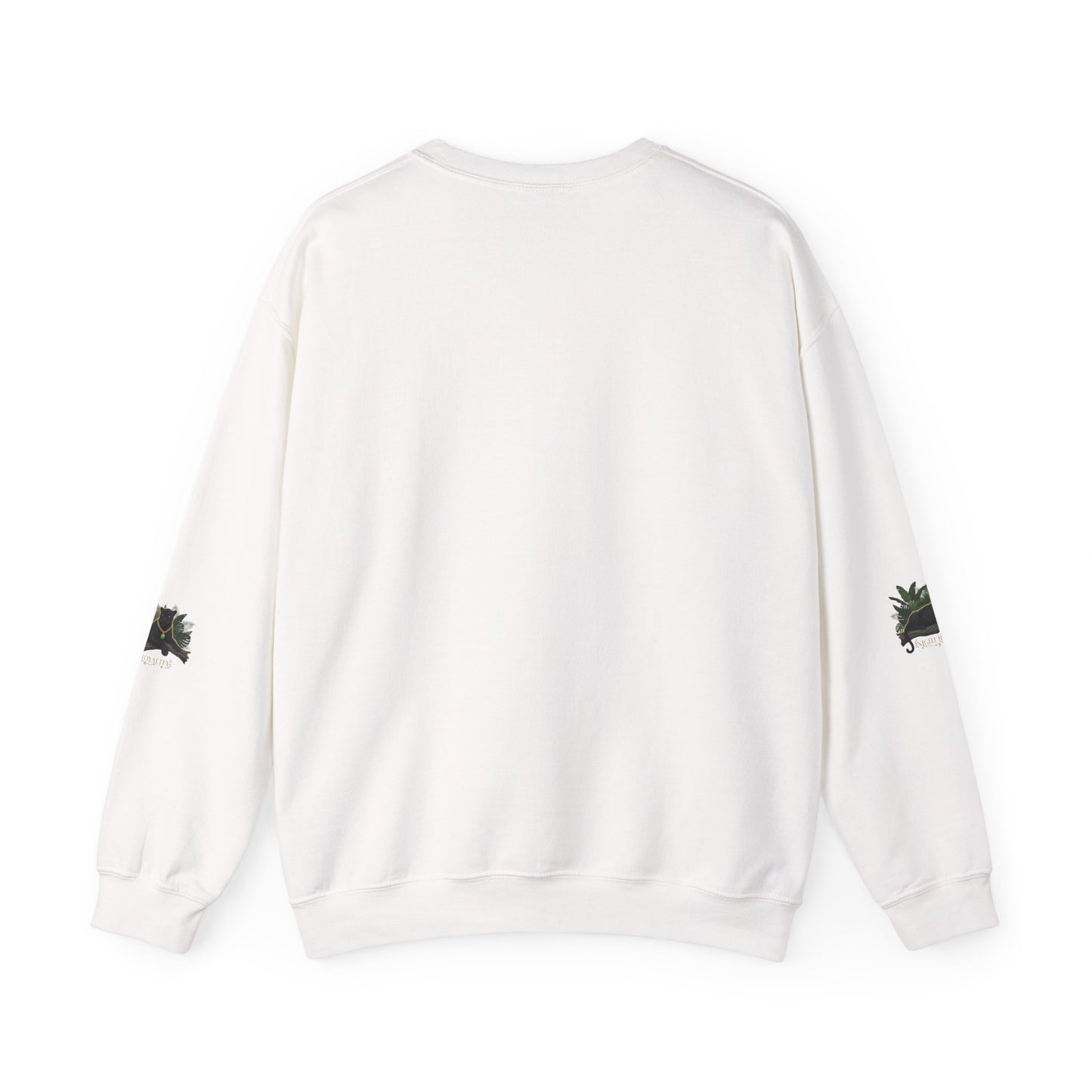 Panther Royale Crewneck Sweatshirt — "Night Royalty" Black Cat Graphic