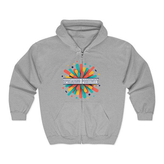 Spread Your Creativity Zip Hoodie — Colorful Inspirational Graphic Hoodie Merit Sell