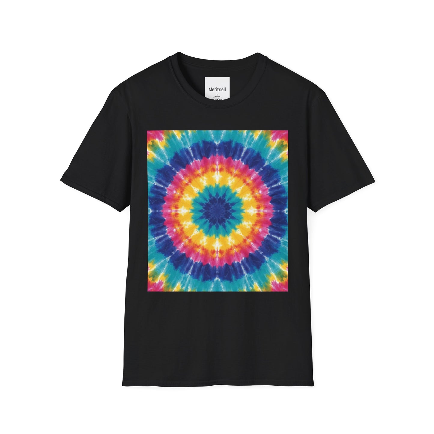 Tie-Dye Mandala T-Shirt — Colorful Retro Festival Tee