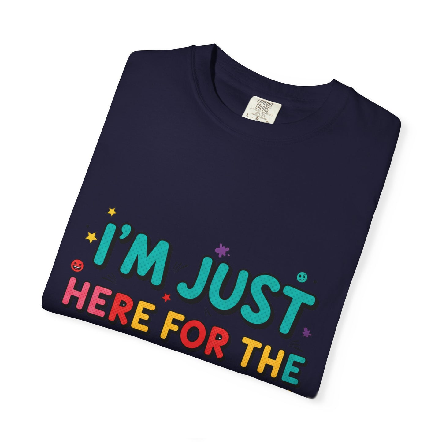 Halloween T-Shirt "I'm Just Here for the Boos!" — Funny Spooky Spirits & Dad Jokes Tee