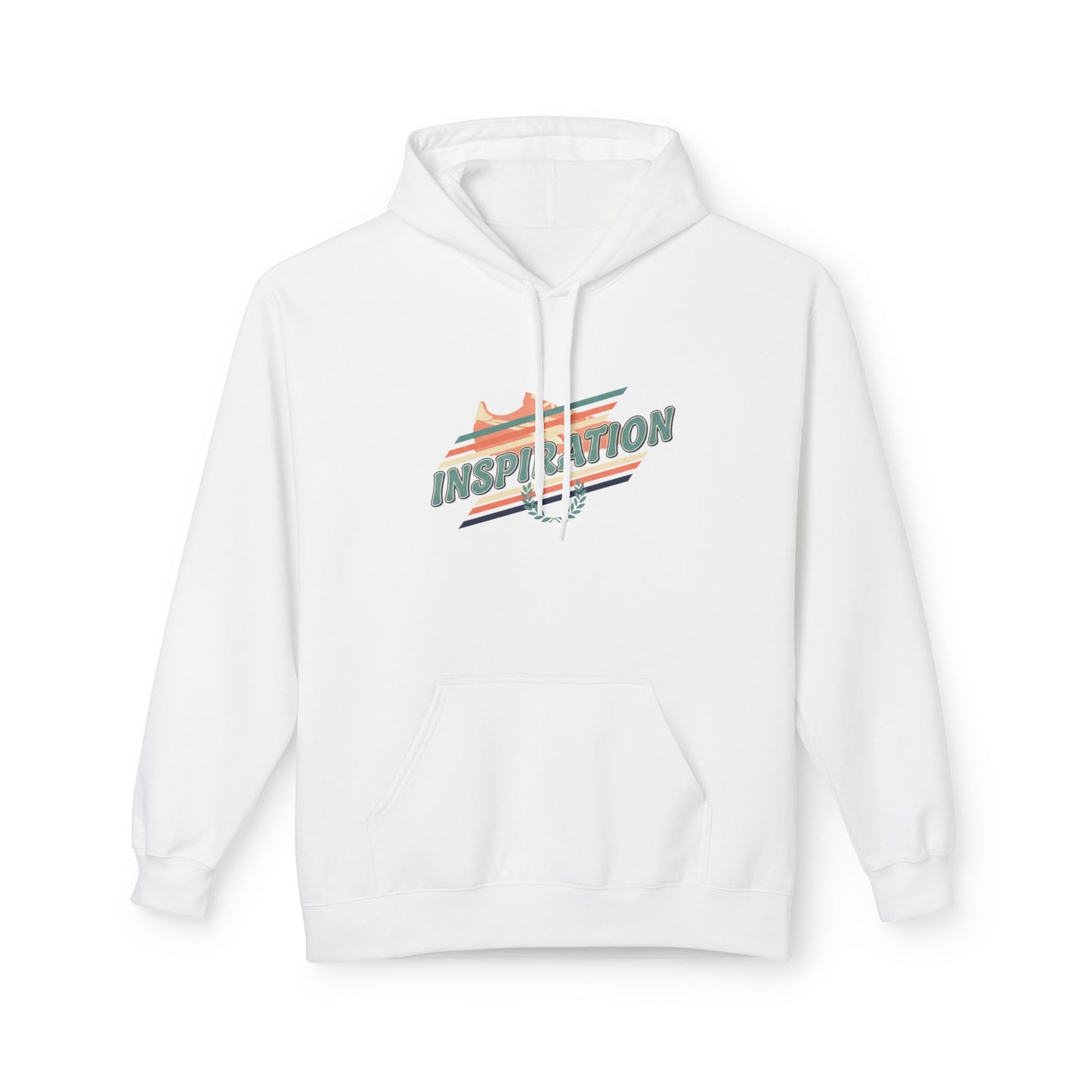 Inspiration Retro Stripe Hoodie — Motivational Pullover for Creatives