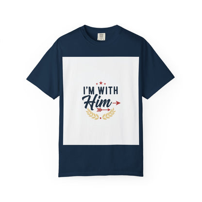 I'm With Him T-Shirt — Patriotic Couple Arrow Graphic Tee