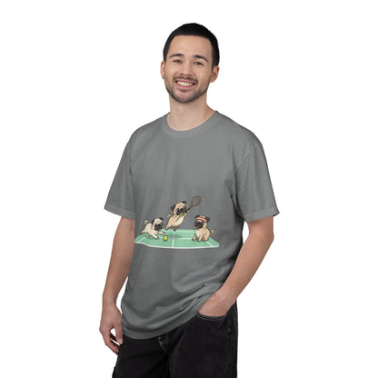 Pug Tennis T-Shirt — Cute Pugs Playing Tennis Graphic Tee