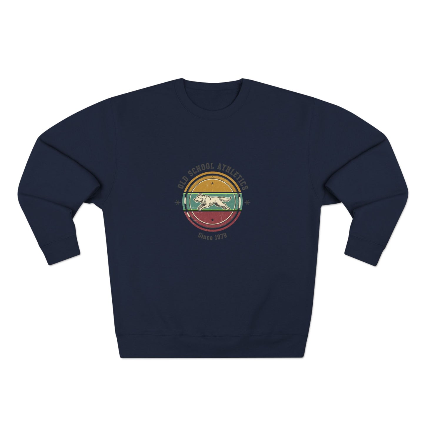 Vintage Surf Crewneck Sweatshirt — "Old School Athletics" Graphic