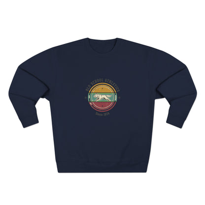 Vintage Surf Crewneck Sweatshirt — "Old School Athletics" Graphic