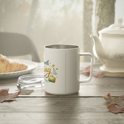Insulated Coffee Mug — “Insulation Worth Traveling For” Travel Thermo Mug, 10oz